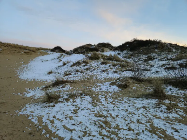 Oostnieuwkerke duinen wandeling in de koude (België)